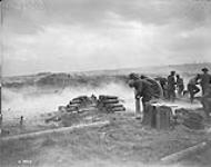Canadian Corps Heavy Artillery in action. Advance East of Arras. September, 1918 September, 1918.