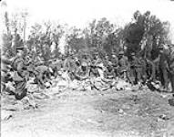 Sorting mail for Canadian Heavy Artillery. Advance East of Arras. Sept. 1918 September 1918.