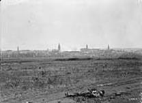 View of Cambrai from Canadian front line. Advance East of Arras October 1, 1918.