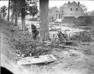 Small German gun piece and crew put out of action. Advance East of Arras. October, 1918 Oct., 1918.