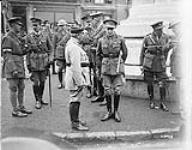 Prince of Wales, General Currie and General Watson in Denain [France]. October, 1918 Oct., 1918