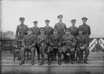 Original officers of 2nd Canadian Divisional Engineers on the bridge at Bonn, Germany. January, 1919 Jan., 1919