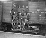 Departure from Germany of 13th Battalion, Royal Highlanders of Canada , entraining. January, 1919 Jan., 1919