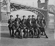 Officers, 4th Canadian Field Ambulance under Bonn Bridge. January, 1919 Jan., 1919