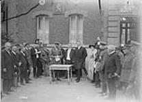 (Presentation of Cdn Guns to City of Mons.) Lt.-Col.W. Bovey, Canadian Representative making a speech. April & may 1919 April-May, 1919.