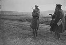 (General) Sir Douglas Haig C. in C. British Armies in France. Lt.-gen A.W.Currie, Commander Cdn Corps and two unknown Brig-Generals 1914-1919