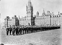 'A' Coy 38th Battalion drilling on Parliament Hill, Ottawa 1914-1919