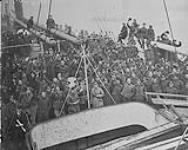 Departure of 3rd Canadian Division per S.S. "Adriatic" from Liverpool March 1st, 1919. C.O. and Men of R.C.R. on "Adriatic" March 1, 1919.