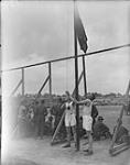 (General) Hoisting the Canadian Flag. Inter-Allied Games, Pershing Stadium, Paris July 1919 1919.
