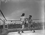 (Boxing) Martin, Canada, fighting Zooners, Belgium. Inter-Allied Games, Pershing, Stadium, Paris, July 1919 July, 1919.