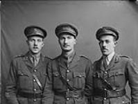 left to right: Lt. F.L. Jennings, Capt. T.R. Richardson, Lt. H.D. Clarke 1914-1919