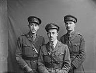 Left to right: Lt. F.L. Jennings, Lt. H.D. Clarke, Capt. T.R. Richardson 1914-1919