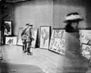 The British Exhibition of War Pictures, Grafton Galleries, London, England, showing H.M. the King 1914-1919