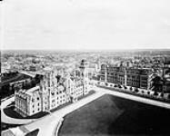 View of East Block, Langevin Block, and City of Ottawa from Main Tower of Parliament Buildings [between 1888-1892].