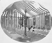 Tennis court at Rideau Hall arranged for a banquet [between 1872-1878].