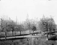 Major's Hill Park with Parliament Buildings in the distance [between 1882-1898].