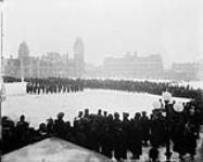 Guard at opening of parliament January, 1909.