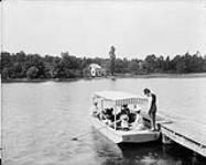 F.P. Bronson crossing in Boat on the St. Lawrence River n.d.