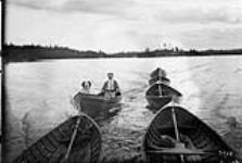 Skiffs in tow Georgian Bay, Ont. 1914.