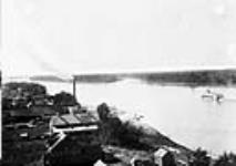 [Saunderson's Mill showing Sternwheeler on river.] 1868-1923