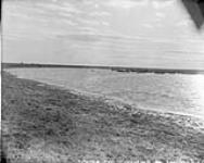 Looking across Reservoir No. 2 [Western Irrigation Block] across (No.) 45 (C.P.R. (Canadian Pacific Railway)) 1868-1923