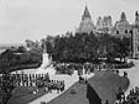 H.R.H. the Duke of Cornwall and York unveiling the statue of Queen Victoria, Parliament Hill September 21, 1901.