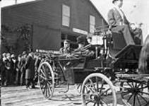 [T.R.H. The Duke and Duchess of Cornwall and York in Royal Carriage at the Victoria Dock, B.C.] October 1, 1901.