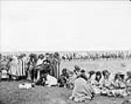 [Indians assembled at Shaganappi Point for a pow-wow with H.R.H. The Duke of Cornwall and York.] September 28, 1901.