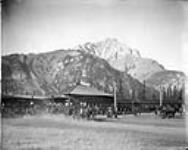 [Arrival of the CPR train at Banff, Alta.] October 4, 1901.