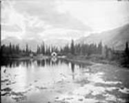 View from bridge, Banff, Alta [between October 4-5, 1901].