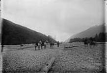 (Canada Alaska Boundary) Looking down Dyea Pass and inlet from a point 1 1/2 mile above tide water, 1897 1897.