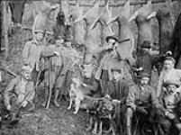 Hunting party and dogs after two weeks outing n.d.