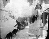Snow storm on Chilkoot Summit, 1898