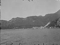 Britannia Concentrator, Britannia Beach, Howe Sound, Vancouver, B.C. (Distant view looking East from Sound) Oct. 1923