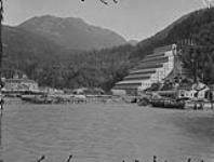 Britannia Concentrator, Britannia Beach, Howe Sound, Vancouver, B.C. (Approach from Sound) Oct. 1923