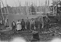 Cookhouse and mining crew, Astoria No. 4 property, Rouyn, tsp., P.Q Oct. 1927