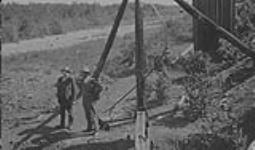 the old collier shaft in centre of property and adjoining No. 1 shaft - Errington Mine, near Sudbury, Ont. (Dr. Camsell & Jos. Erington) Aug. 1927