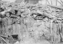 Abana Mine, vein outcrop at shaft, Desmeloizes tp., P.Q Oct. 1927