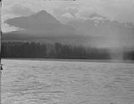 View along the Skeena River on C.N.R. line Cedarvale, Skeena River, B.C Oct. 1928