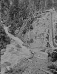 Premier Mine, B.C. Power flume along Cascade Creek July 1928