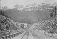 Western portal of Rogers Pass Tunnel at Glacier, B.C June 1928
