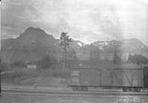 Roches de boule Mtn [Rocher Déboulé Range] South of New Hazelton, B.C. taken from Railway Sta Aug. 1928