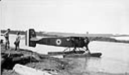 R.C.A.F. plane "Uncle William" used on flight to Gr. Bear, Fort Fitzgerald, Alberta. Slemon, O.C. and McKay Meikle. Aug. 1931