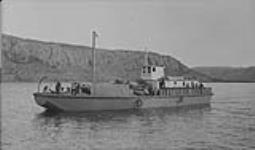 M.S. "Great Bear" with load of supplies off Eldorado dock, La-Bine Pt., N.W.T. Aug. 1937
