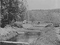 Water & Pipe Lines: - Bullion water trench, switching water from one pit to another, Quesnel River area, B.C 1938