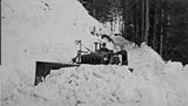 Snow plow at B.C. Nickel Mine near Hope, B.C. 1935