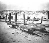 Eldorado Gold Mines - sleigh for hauling logs. LaBine Point, N.W.T December, 1934.