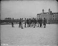 Playing hockey, Winnipeg Military School? ca. 1891