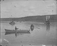 Yukon Field Force sailing out of Teslin Lake, B.C 1898