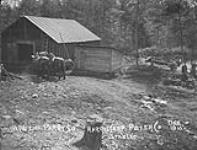 Harris Camp, Peter Co. Stables (lumbering) Oct. 1910